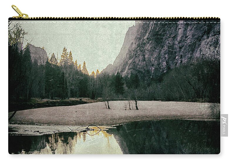 Yosemite Zip Pouch featuring the photograph Yosemite Valley Merced River by Lawrence Knutsson