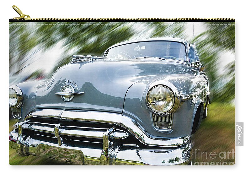 Oldsmobile Zip Pouch featuring the photograph Your Fathers Oldsmobile by Lisa Kilby