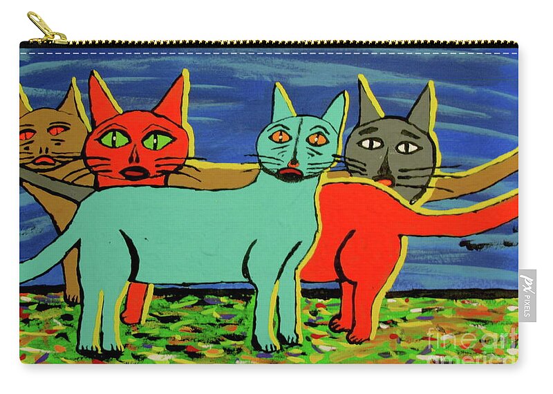 Feline Zip Pouch featuring the photograph Your How Old by Jeffrey Koss