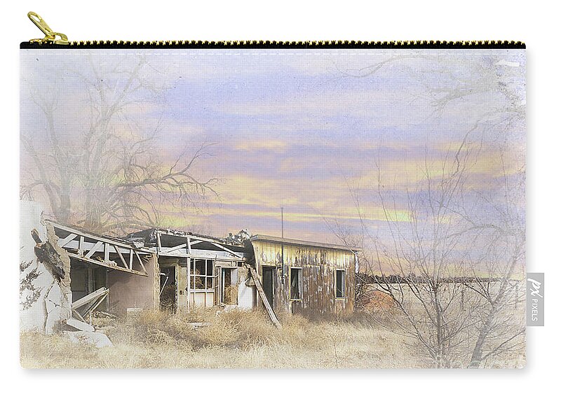 Colorado Zip Pouch featuring the digital art Yuma Settlement by Deb Nakano