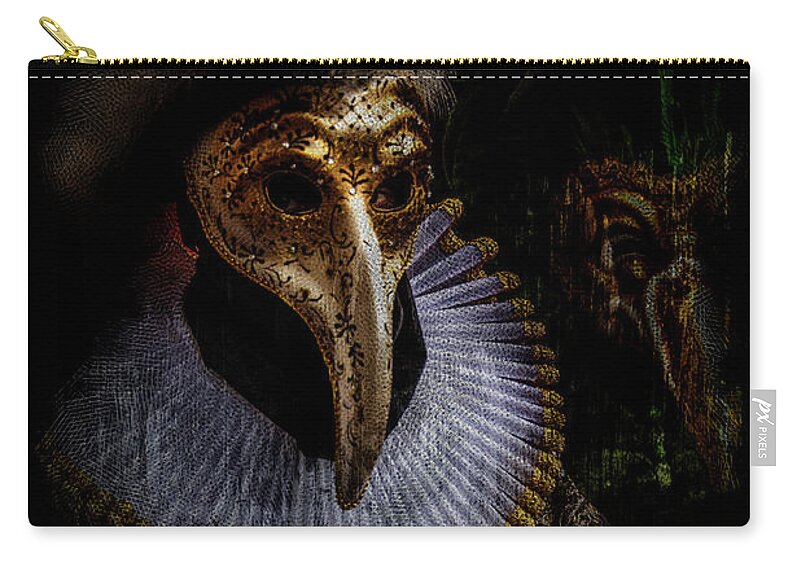 Cosplayer Zip Pouch featuring the digital art Zanni by Jack Torcello