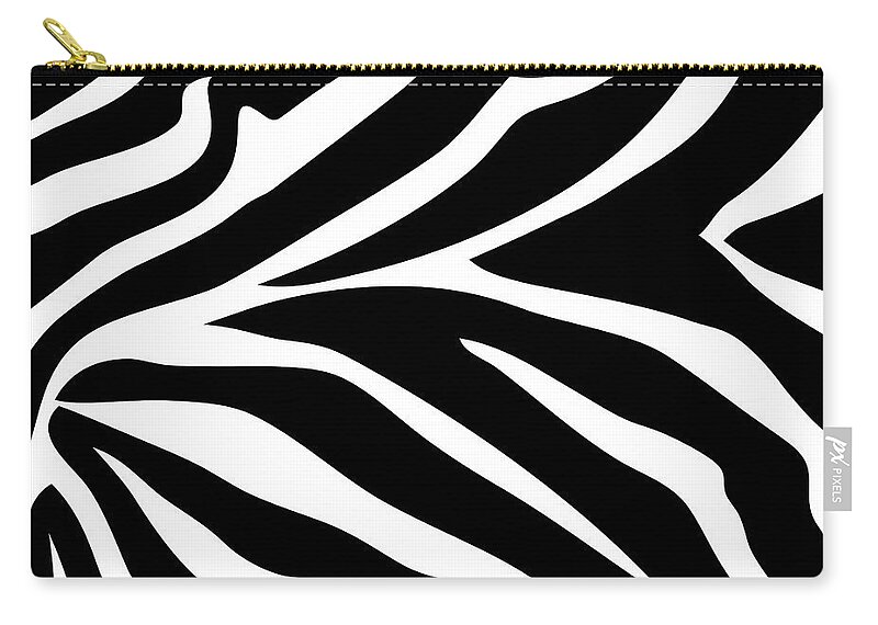 Zebra Design Zip Pouch featuring the digital art Zebra Design by Chuck Staley