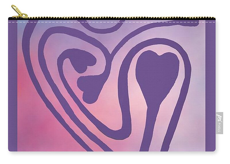 Labyrinth Zip Pouch featuring the photograph Zen Heart Labyrinth Path by Mars Besso