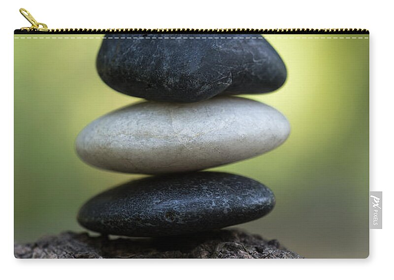 Zen Stones Zip Pouch featuring the photograph Zen Stones by Dale Kincaid