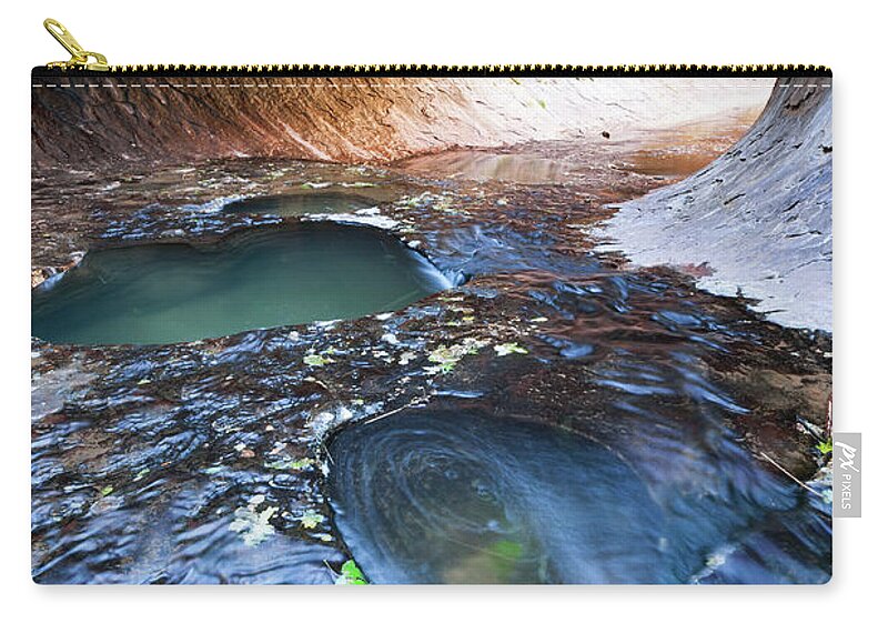 No People Carry-all Pouch featuring the photograph Zion National Park Subway by Brett Pelletier