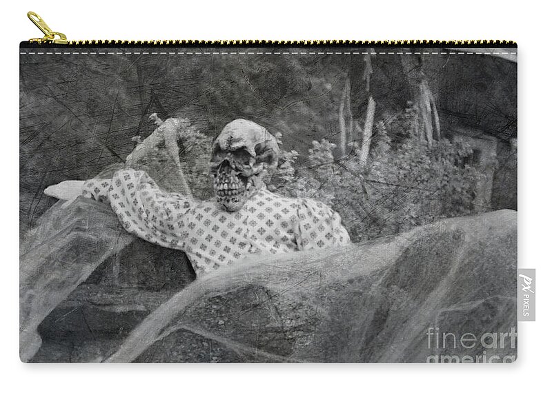 Halloween Zip Pouch featuring the photograph Zombie Child by Nina Silver