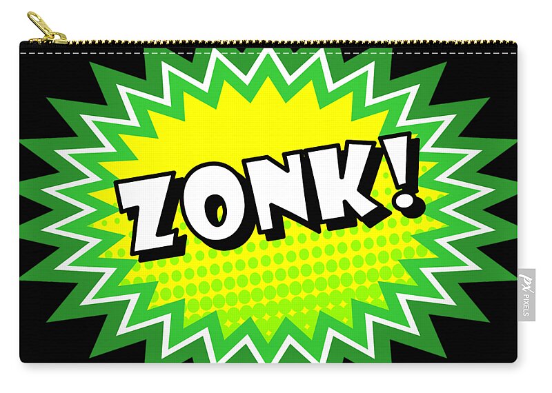 Zonk onomatopoeia used in comic culture Carry-all Pouch by Daniel Ghioldi -  Fine Art America