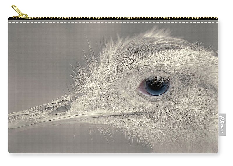 Bird Carry-all Pouch featuring the photograph Zoo Eye by Kathy Paynter
