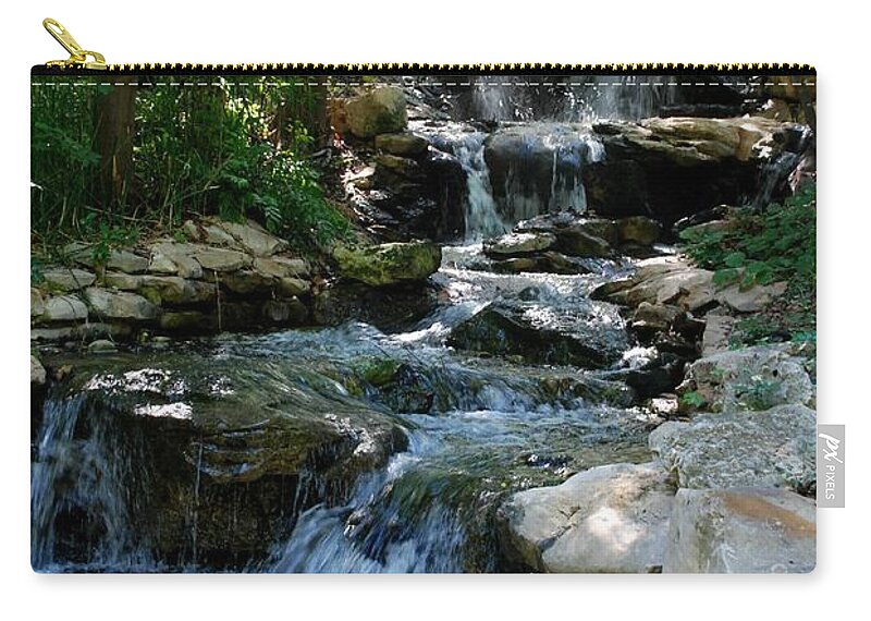Ft. Worth Carry-all Pouch featuring the photograph Zoo Waterfall by Kenny Glover