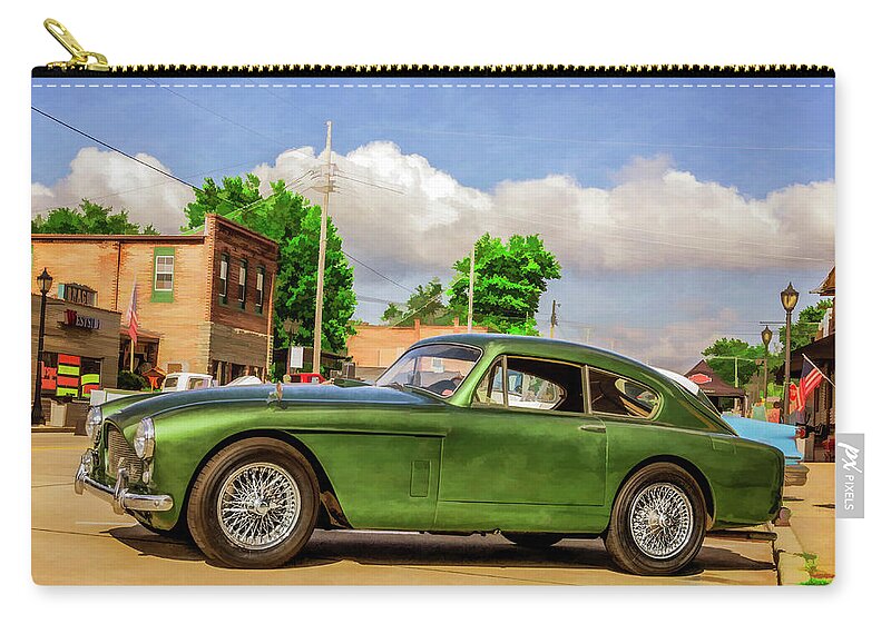 Classic Car Zip Pouch featuring the photograph James Bond 007 by Kevin Lane