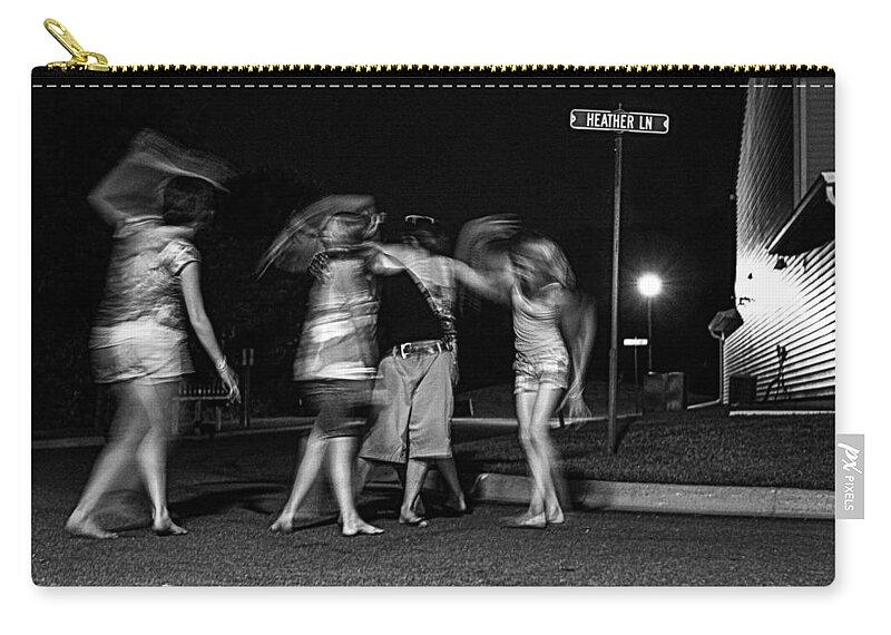 Heather Lane Zip Pouch featuring the photograph 047 - Night Dancing #2 by David Ralph Johnson