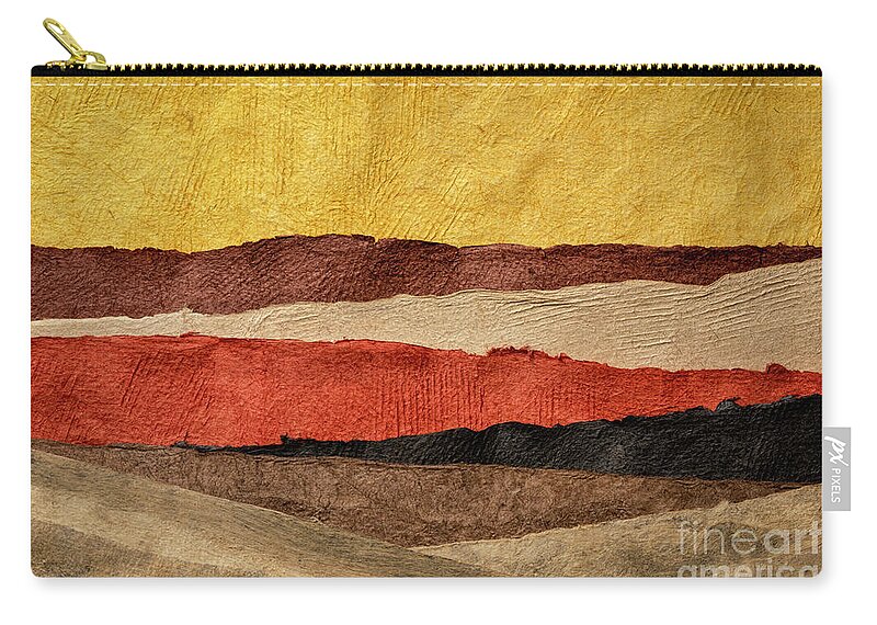 Huun Paper Zip Pouch featuring the photograph Abstract Landscape In Earth Tones #1 by Marek Uliasz