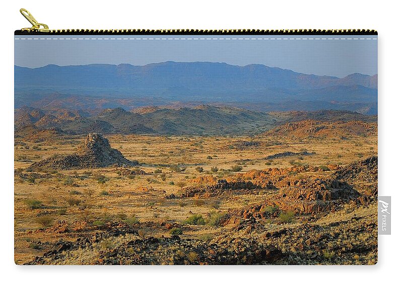 Scenics Zip Pouch featuring the photograph African Scenery #1 by Vittorio Ricci - Italy