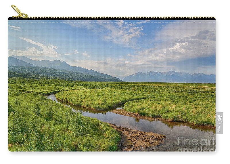 Alaska Zip Pouch featuring the photograph Alaskan Valley #1 by Paul Quinn