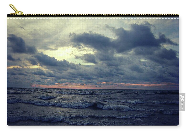 All Beached Up Zip Pouch featuring the photograph All Beached Up #1 by Cyryn Fyrcyd