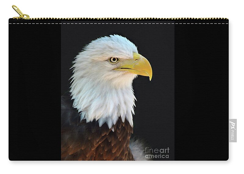 American Bald Eagle Zip Pouch featuring the photograph American Bald Eagle #2 by Savannah Gibbs
