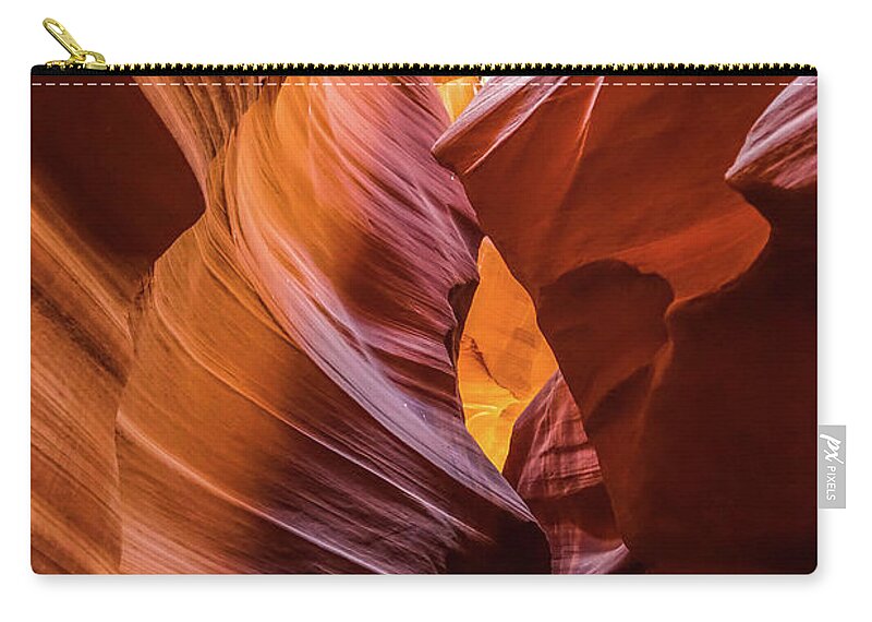 Antelope Canyon Zip Pouch featuring the photograph Antelope Canyon #1 by Cathy Donohoue