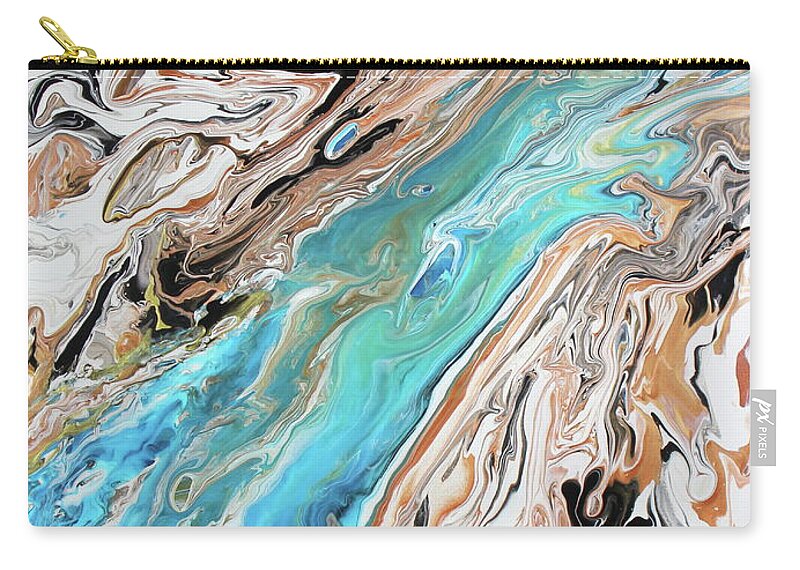 Water Zip Pouch featuring the painting Aquarius 2 by Madeleine Arnett