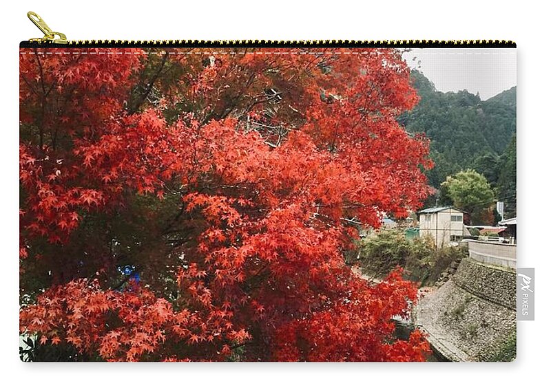  Zip Pouch featuring the photograph Autumn leaves #1 by Batabatabat Batayan