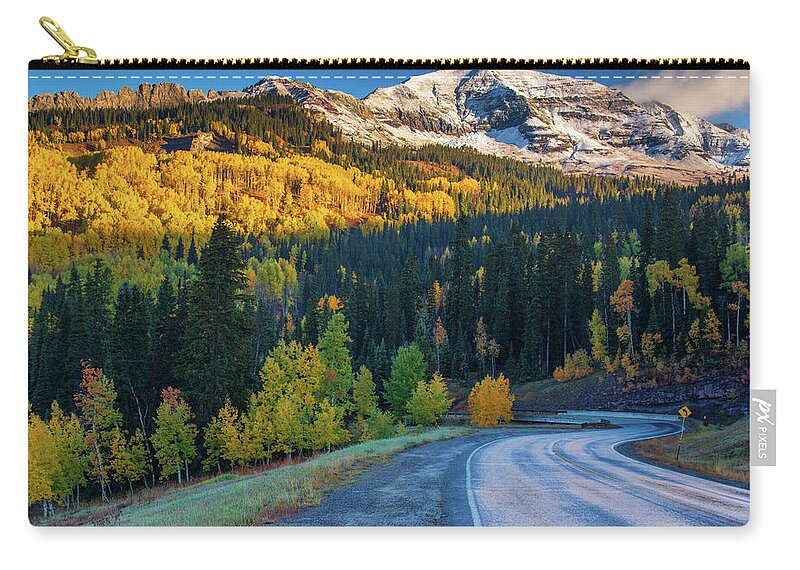 America Zip Pouch featuring the photograph Autumn Travels #1 by John De Bord