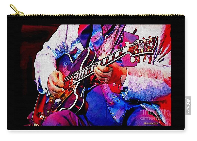 Prints Zip Pouch featuring the digital art Bb King #3 by David Conin