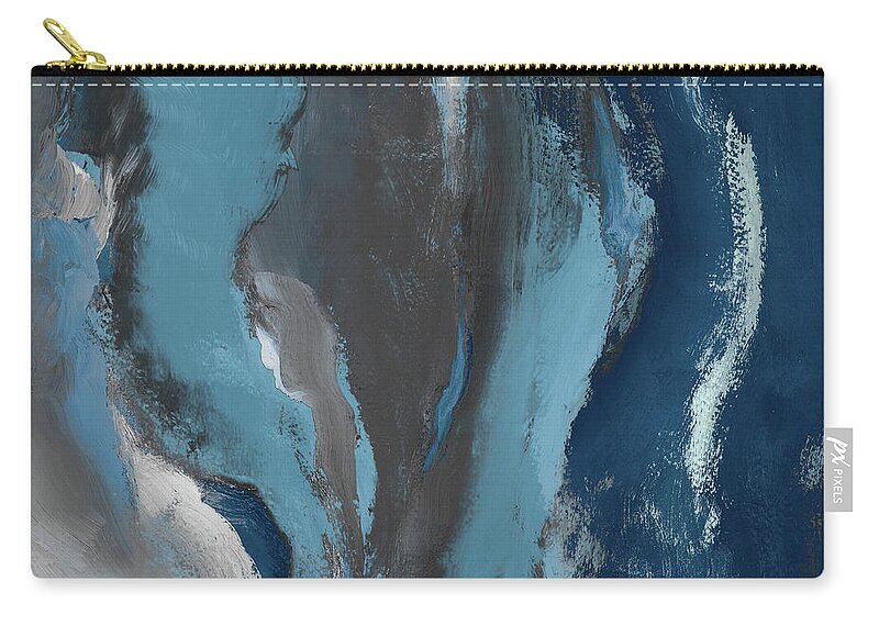 Blue Carry-all Pouch featuring the painting Blue Ocean Dance II by Lanie Loreth