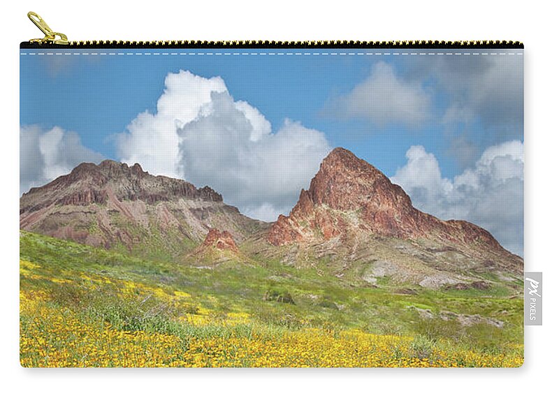 Arid Climate Zip Pouch featuring the photograph Boundary Cone Butte by Jeff Goulden