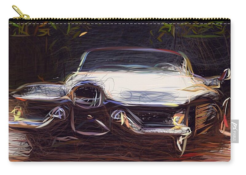 Buick Zip Pouch featuring the digital art Buick LeSabre Draw #1 by CarsToon Concept