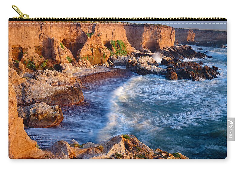Scenics Zip Pouch featuring the photograph California Coastline #1 by Ron thomas