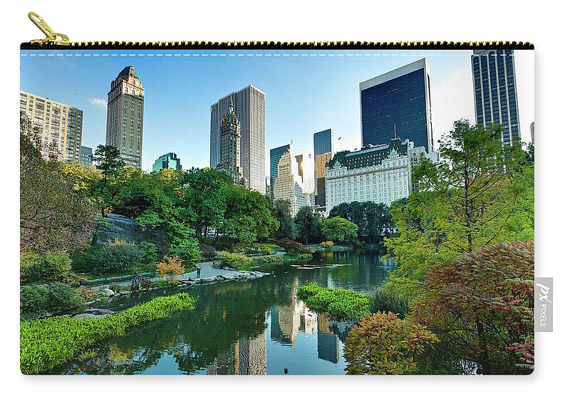 Downtown District Zip Pouch featuring the photograph Central Park In New York City #1 by Pawel.gaul
