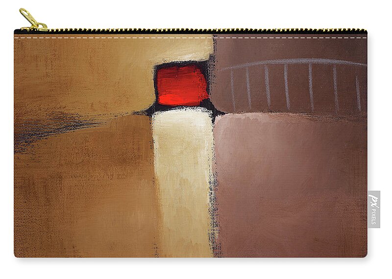 Abstract Carry-all Pouch featuring the painting Chocolate Square Iv by Lanie Loreth