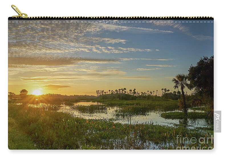 Usa Zip Pouch featuring the photograph Classic Florida Sunrise #1 by Brian Kamprath