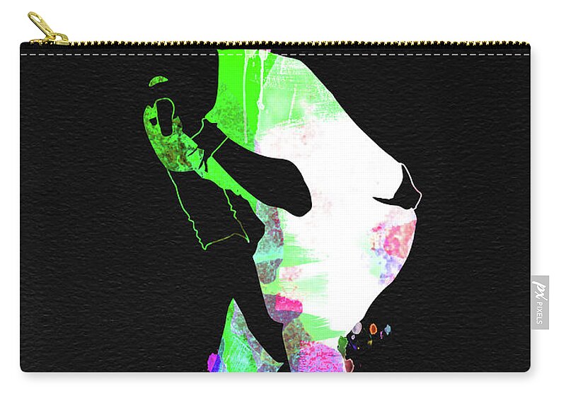 Coldplay Zip Pouch featuring the mixed media Coldplay Watercolor by Naxart Studio