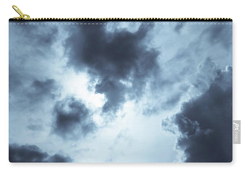 Underwater Zip Pouch featuring the photograph Dark Dramatic Clouds #1 by Elfinima