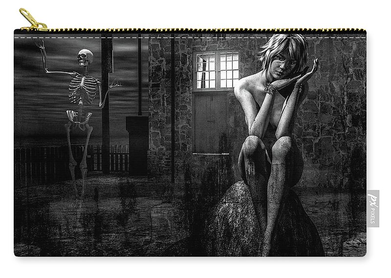 Life Zip Pouch featuring the digital art Death Is A Poet #2 by Bob Orsillo