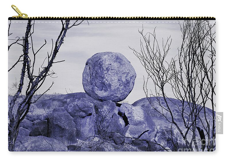 Devils Marbles Zip Pouch featuring the photograph Devils Marbles V5 #1 by Douglas Barnard