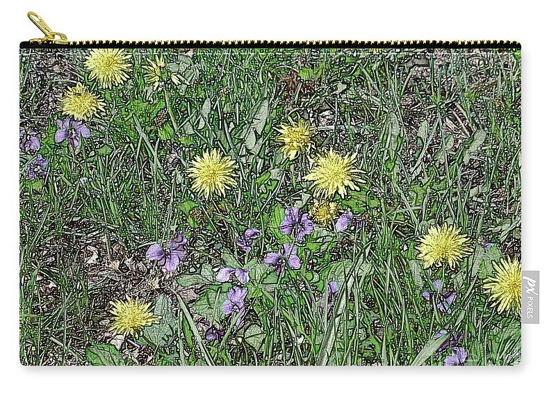 Photographic Art Zip Pouch featuring the digital art Early Spring #1 by Kathie Chicoine