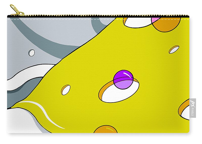 Conscious Bubbles Zip Pouch featuring the drawing Escaping the Void by Craig Tilley