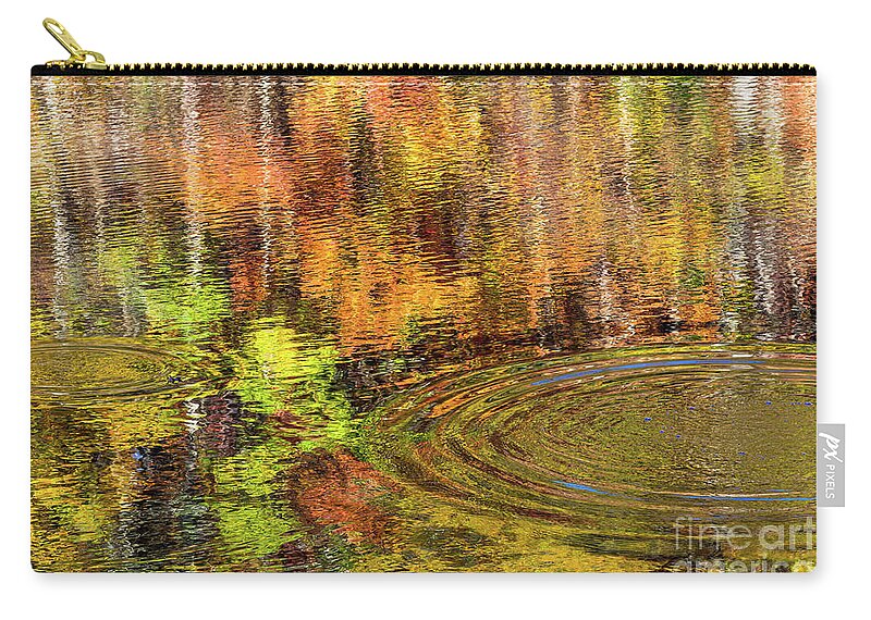 Sweetwater-creek Zip Pouch featuring the photograph Fall Reflections by Bernd Laeschke