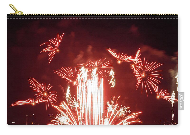 Firework Zip Pouch featuring the photograph Fireworks #2 by Cassandra Buckley