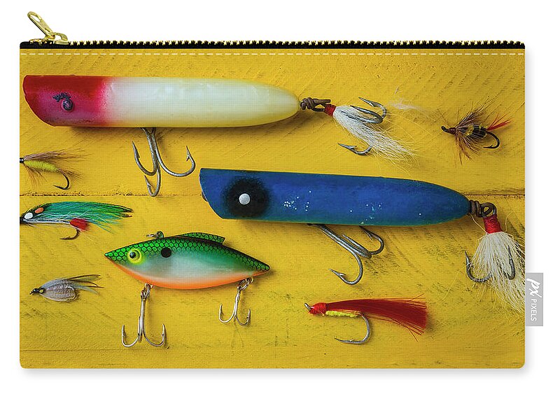 Fishing Lures #2 Zip Pouch by Garry Gay - Pixels Merch