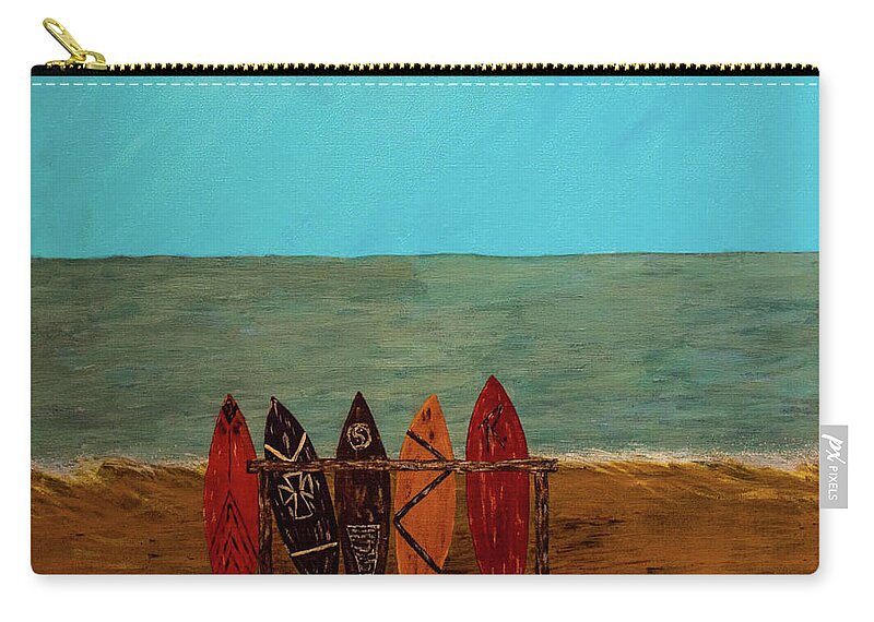 Five Carry-all Pouch featuring the painting Five Reasons by Randy Sylvia