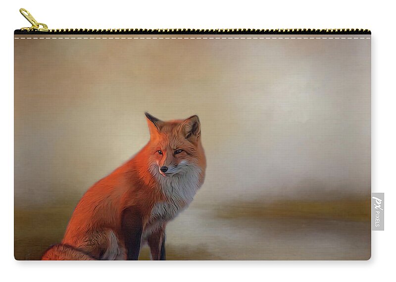 Fox Carry-all Pouch featuring the photograph Foxy by Cathy Kovarik