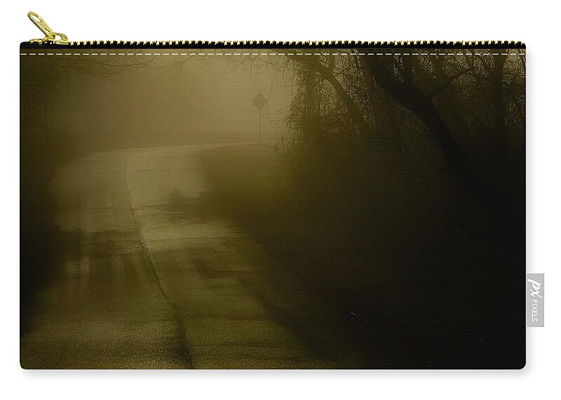  Zip Pouch featuring the photograph Golden Fog #1 by Jack Wilson