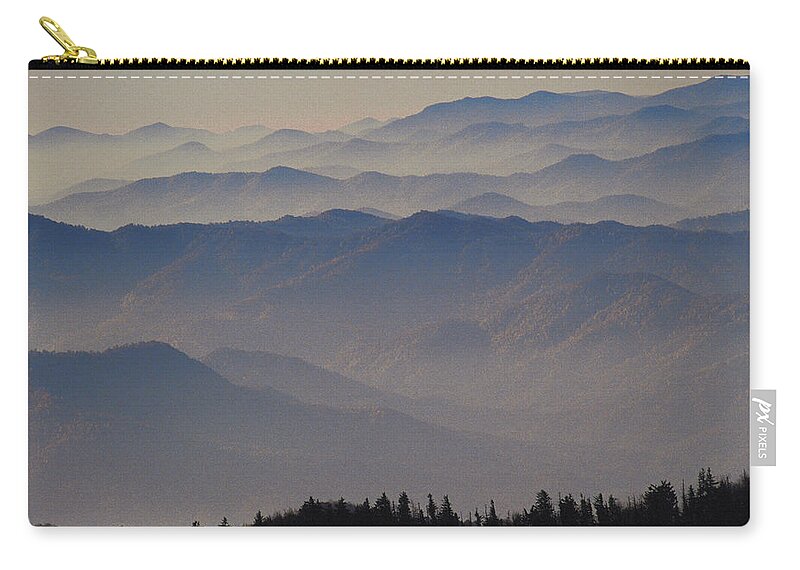 Scenics Zip Pouch featuring the photograph Great Smoky Mountains In North Carolina #1 by Comstock