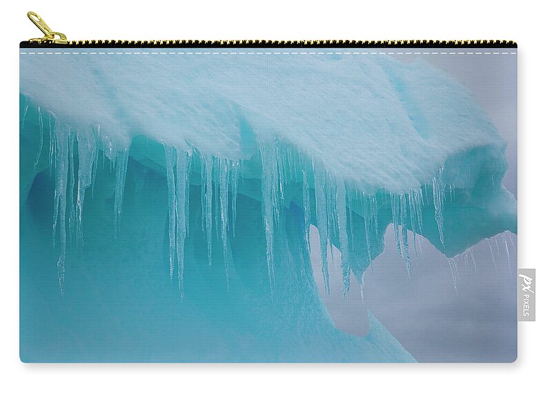 Iceberg Zip Pouch featuring the photograph Iceberg, Antarctica #1 by Mint Images/ Art Wolfe