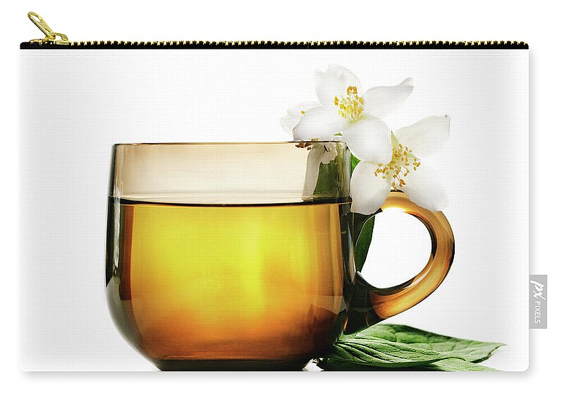 Tea Zip Pouch featuring the photograph Jasmine Tea #1 by Jelena Jovanovic