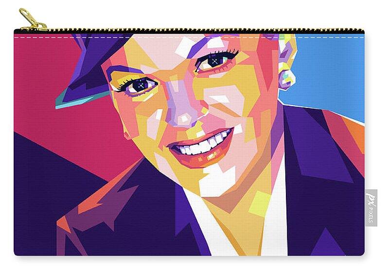 Judy Garland Zip Pouch featuring the digital art Judy Garland by Stars on Art