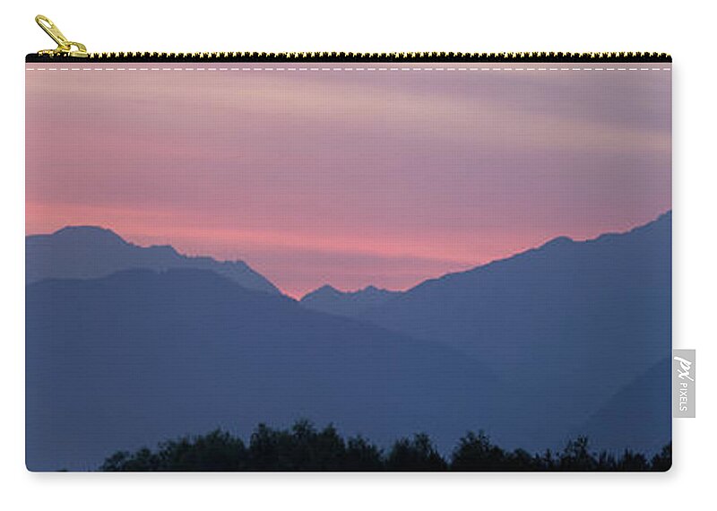 Kamnik Zip Pouch featuring the photograph Kamnik Alps sunset #1 by Ian Middleton