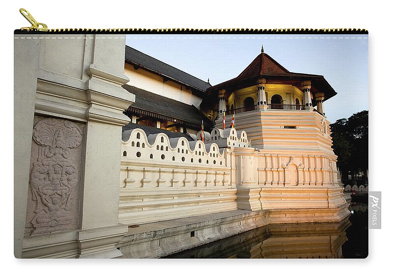 Scenics Zip Pouch featuring the photograph Kandy Sri Lanka Dalada Maligawa #1 by Laughingmango
